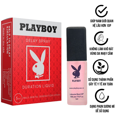 Chai Xịt Playboy Đỏ – Chống xuất tinh – Chai 5ml