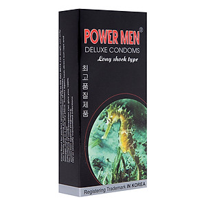 Bao Cao Su Gân, Gai, Bi, Chống Xuất Tinh Sớm Powermen Cá Ngựa Hộp 12 Chiếc - Ảnh 4