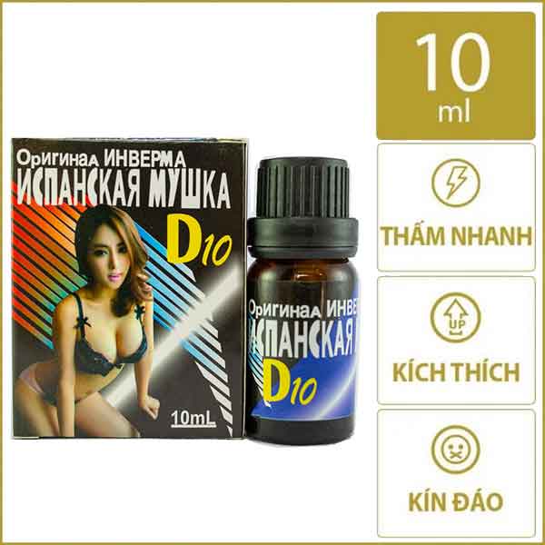 D10 Kích - Hổ Trợ Sinh Lý - Mạnh Cho Nữ Giới  (10ml)