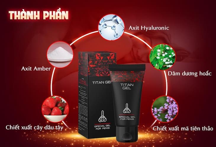 Gel Titan Hộp Đỏ Giúp Tăng Kích Thước Cậu Nhỏ - Xuất Xứ Nga (chai 50ml ) - Ảnh 4